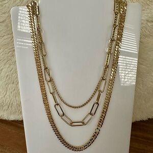 SET OF 3 - NEW | Pretty Bird Jewelry - Gold-Plated Chain Necklaces